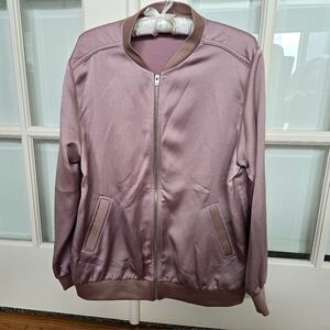 Topshop/ Nordstrom Women's Satin Bomber Jacket